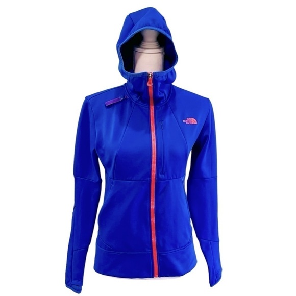The North Face Blue Hooded Athletic Jacket Small - Picture 1 of 9